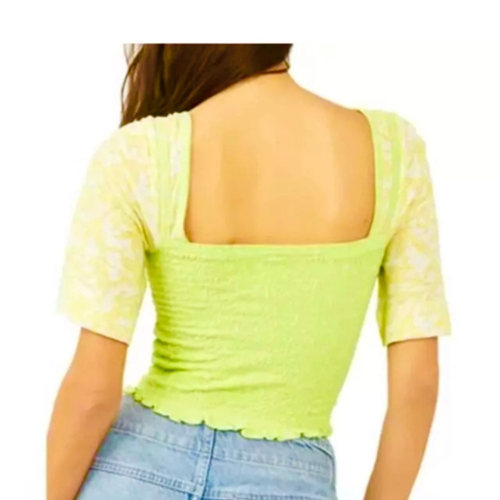 NWT Marigold Mix Print Smocked Top - Picture 3 of 9